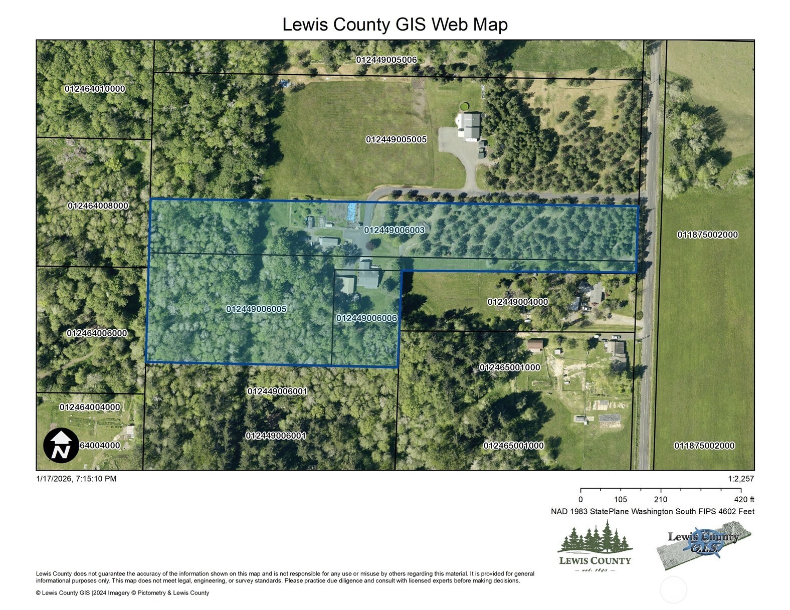 246 27 Walker Road , Toledo, WA 98591-9419