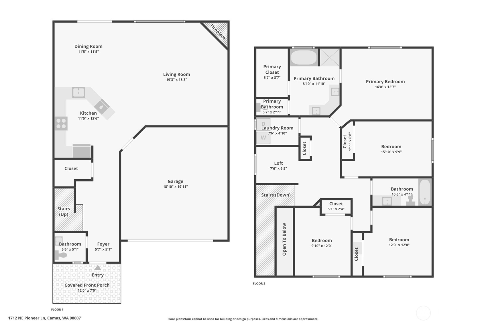 1712 NE Pioneer Lane , Camas, WA 98607